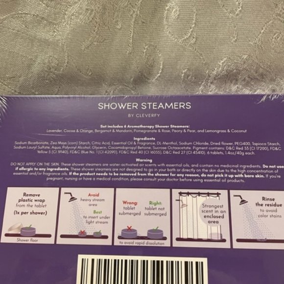 Shower Steamers by Cleverfy 6 piece Aromatherapy Bombs Natural Essential Oils - Picture 4 of 6